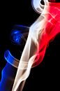 Drapeau français avec motif de fumée, Tricolore. par Gert Hilbink Aperçu