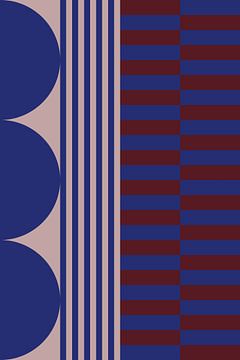 Bold colors and stripes collection. Navy blue and brown no. 7 by Dina Dankers