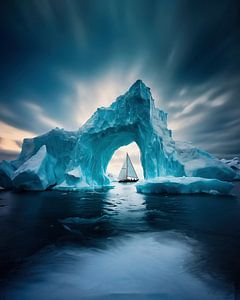 Segelboot im Eismeer