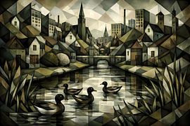 Stadtansicht im Kubismus