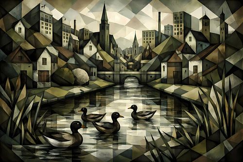 Vue urbaine cubiste