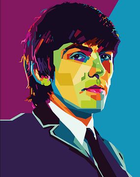 George Harrison Pop Art WPAP von SW Artwork