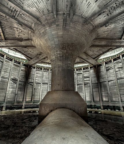 Interieur van een koeltoren Powerplant
