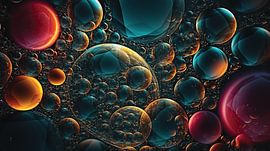 Abstract Digital Bubbles by Harry Stok