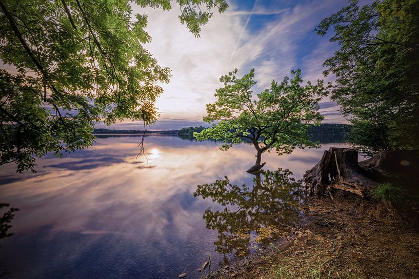 Evening at the lake by Sabine Böke-Bergau