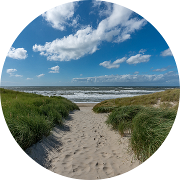 strandslag paal 20 strand Texel van Texel360Fotografie Richard Heerschap