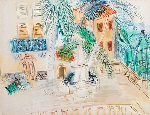 Raoul Dufy - Paar auf einer Bank, Place d'Hyères (circa 1928)