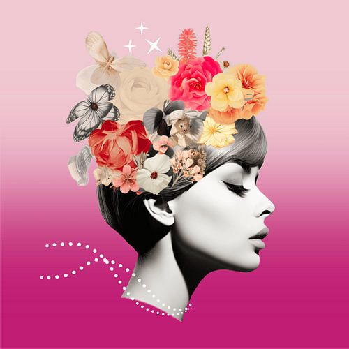 Blumen-Kunst-Collage