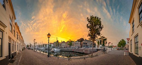 Sunset haven in Goes - Panoramafoto