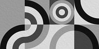Modernes minimalistisches geometrisches Kunstwerk mit Kreisen und Quadraten 3 von Dina Dankers Miniaturansicht