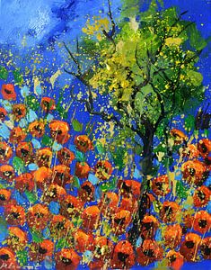 A tree amid poppies von pol ledent