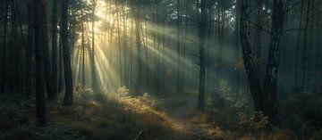 Mystiek in het bos van fernlichtsicht
