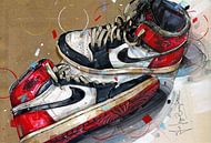 Nike air Jordan 1 Chicago 1984 schilderij van Jos Hoppenbrouwers thumbnail