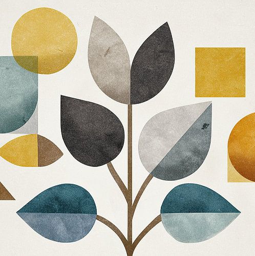 Moderne botanische Formen Dekor