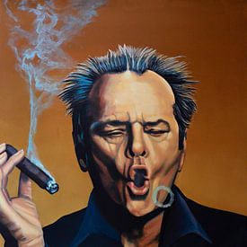 Peinture de Jack Nicholson sur Paul Meijering