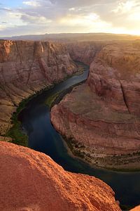 Rechtzeitig zum Sonnenuntergang am Horseshoe Bend
