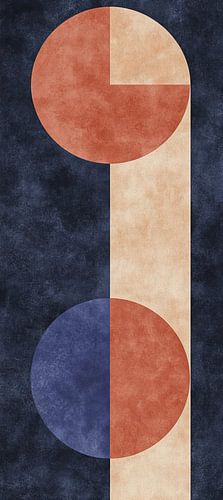 Contraste des formes | Cercle et rectangle Abstrait