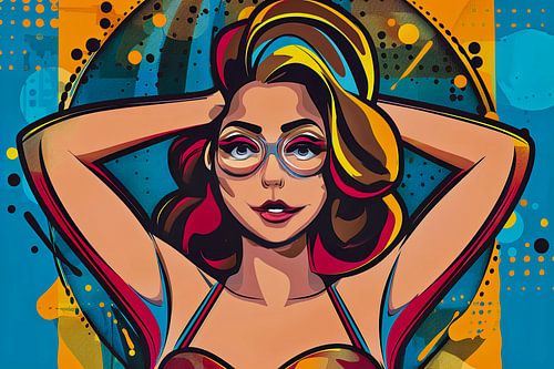 abstract digitaal portret vrouw