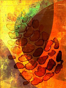 Moderne botanische Mixed Media Kunst: Herbst