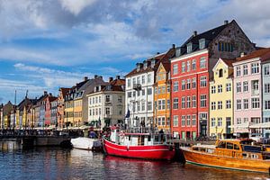 Nyhavn in de stad Kopenhagen, Denemarken van Rico Ködder