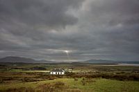 Beam of light on the horizon in Ireland