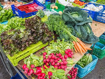 Biologische groenten op de wekelijkse markt van Animaflora PicsStock