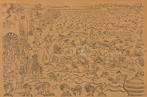 De baden in Oostende, James Ensor