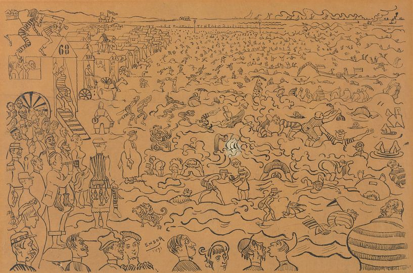 Die Bäder von Ostende, James Ensor von All the Masters