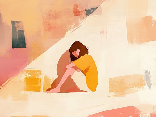 Moderne Malerei mit Mann