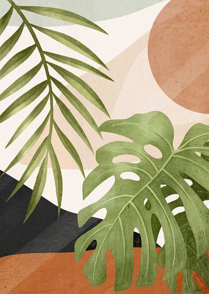 Abstract Art Tropical Leaves 21 by ThingDesign 