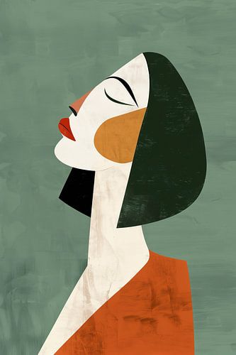 Le calme géométrique dans la femme abstraite