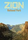 Vintage-Poster, Zion-Nationalpark, Utah, Amerika von Discover Dutch Nature Miniaturansicht