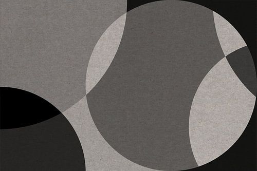 Scandinavische Zen: Grijze Cirkel Abstractie X