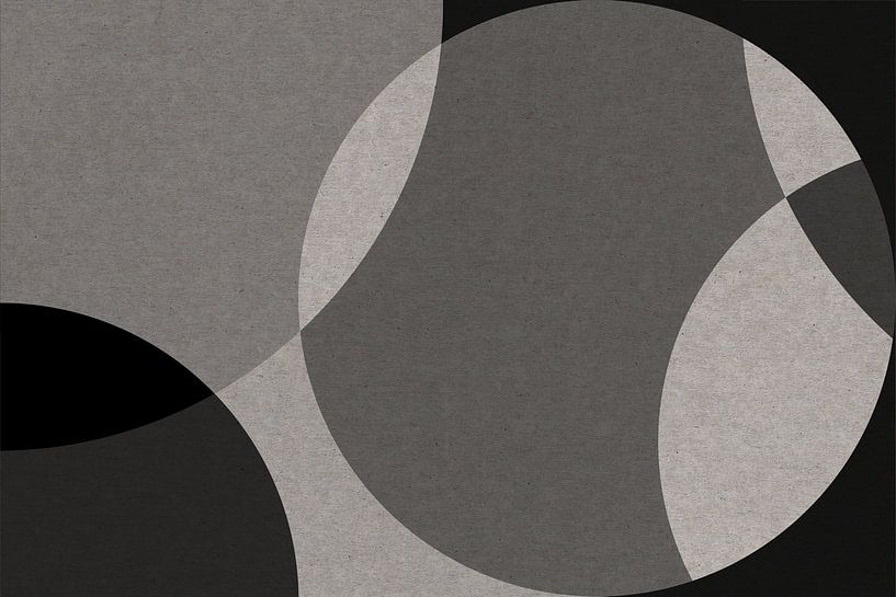 Scandinavian Zen: Grey Circle Abstraction X by Dina Dankers