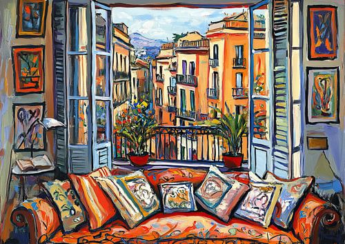 Blick vom Balkon