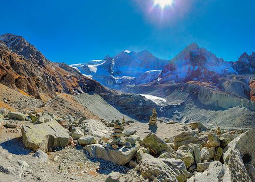 Glacier de Moiry glacier valley, boulders, Anniviers, Valais Valais, Switzerland