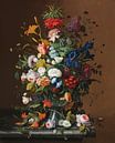 Blumenstillleben mit Vogelnest, Severin Roesen von Meisterhafte Meister Miniaturansicht
