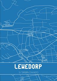 Blueprint | Carte | Lewedorp (Zeeland) sur Affiches de lieux