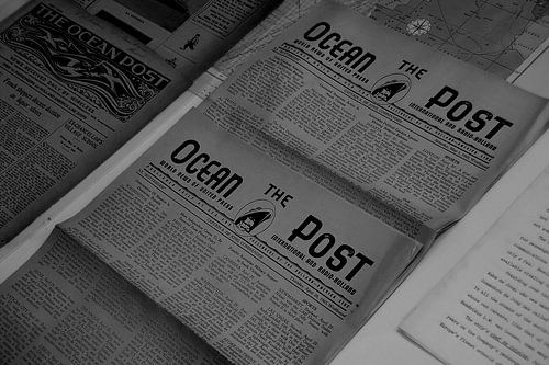 Ocean Post black and white