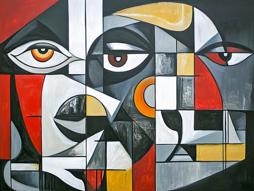 Kubistische moderne Gesichtsgeometrie