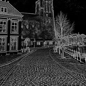 Grote Kerk en lignes sur Henk Hartzheim