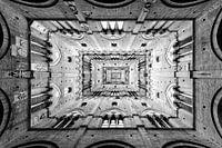 Abstractie van stadhuis in Siena met droste-effect