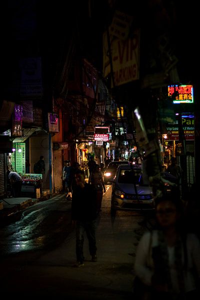 Kathmandu after night fall by Maarten Borsje