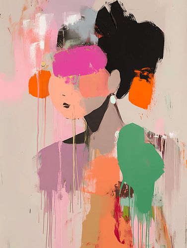 Portrait abstrait d'une femme moderne