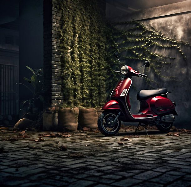 Vespa von fernlichtsicht