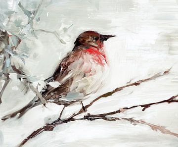 Winter Vogel van MK Abstrakt