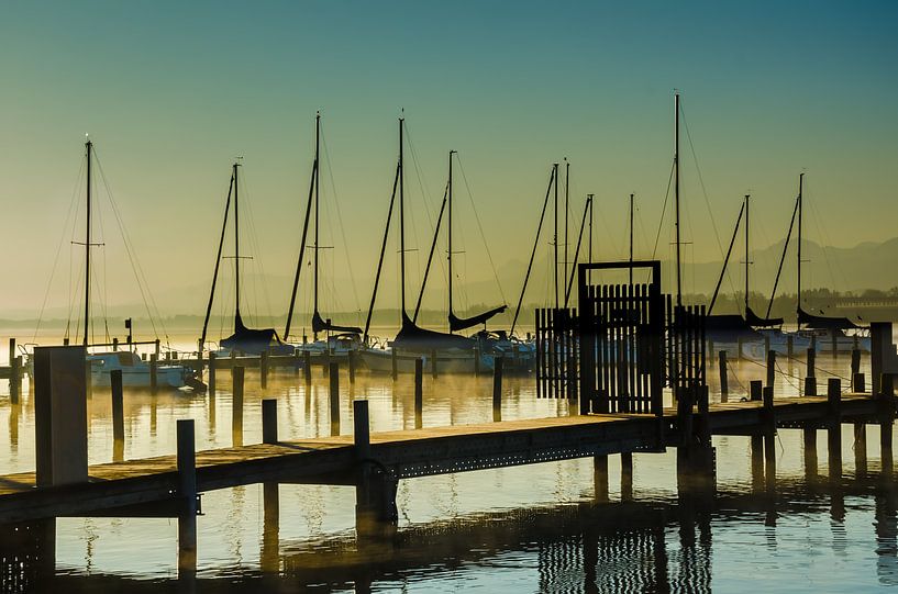 Lumière du matin sur le lac Chiem III par artpictures.de