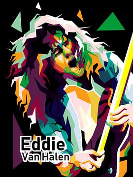 Erstaunliche Gitarristenwelt Eddie Van Halen Pop-Art-Trend von miru arts