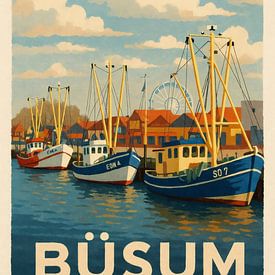 Büsum – Poésie portuaire dans la lumière du soir sur Sabine Wagner