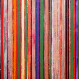 Vertikal gestreift braun heiß von Anja Namink - Gemälde